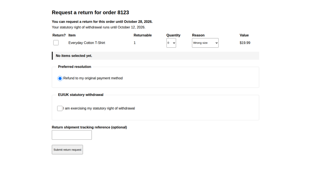 TillFoundry Returns Desk for WooCommerce — uxfinal portal form 1440